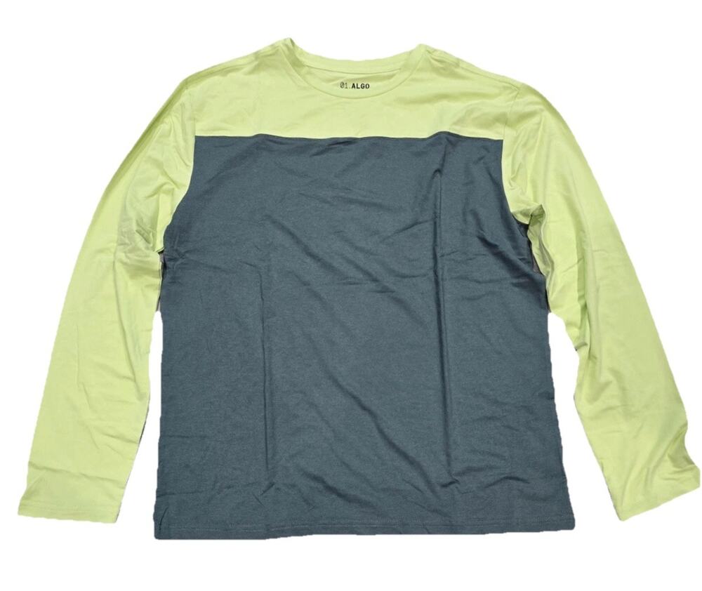 01.Algo Boys Green Performance Long Sleeve Shirt Moisture Wicking X-Large NWOT